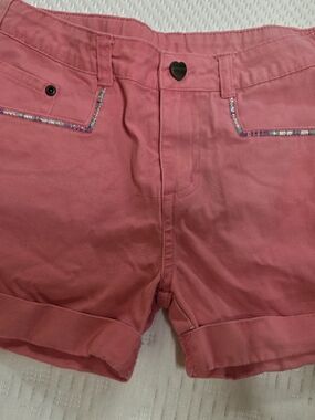 Carhartt Pink Sequin-Trim Kids Jean Shorts